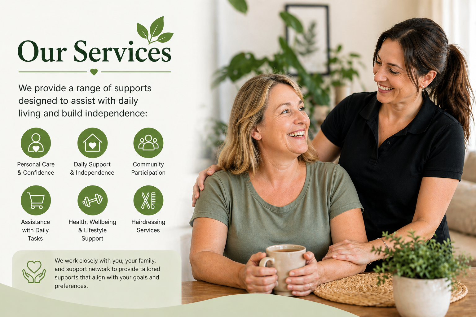 NDIS support services in Melbourne helping with daily living and care